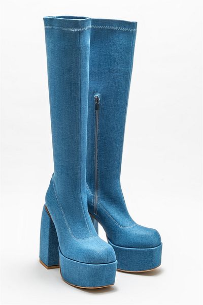 Elle Shoes أحذية نسائية بكعب أزرق