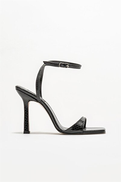 Elle Shoes Siyah Kadın Topuklu Sandalet