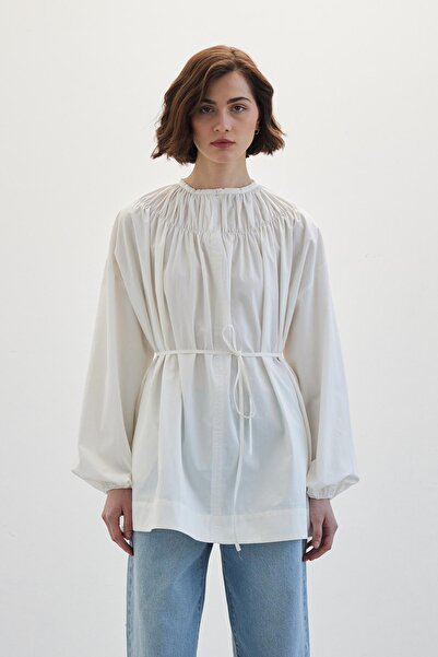 Manuka Tunika s límečkem Ecru