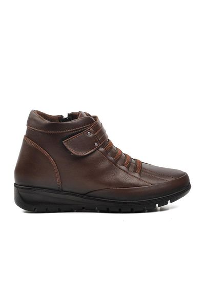 Voyager Γυναικείες μπότες από γνήσιο δέρμα 7118 Model Brown Color