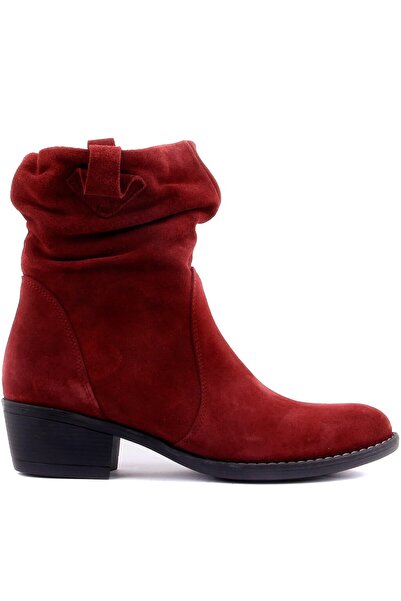 SailLakers - حذاء نسائي من جلد الغزال باللون العنابي