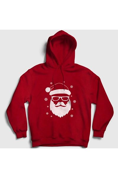 JDM Hanorac negru unisex cu imprimeu de Crăciun Moș Crăciun