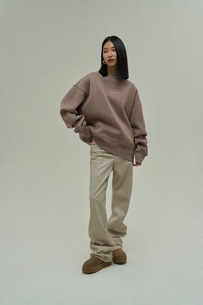 MAİ COLLECTİON Princess Grey Oversize суичър