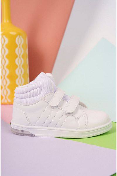 NESKA Illuminated White Baby Sports Boots