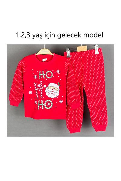 Bilge Trend New Year's Christmas Printed Children's and Baby's Pajamas Set - Girls and Boys
