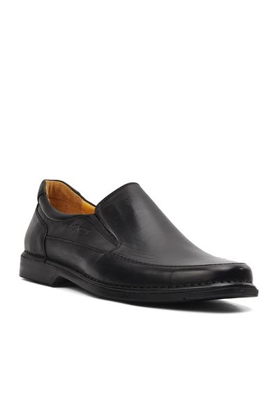 Dr.Flexer Dr. Flexer061603 Black Genuine Leather Men's Slip On Shoes
