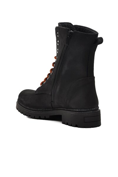 AYAKMOD 90006-9 Siyah Nubuk Içi Polarlı Hakiki Deri Unisex Bot