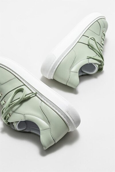 Elle Shoes Mint Yeşili Deri Erkek Spor Ayakkabı