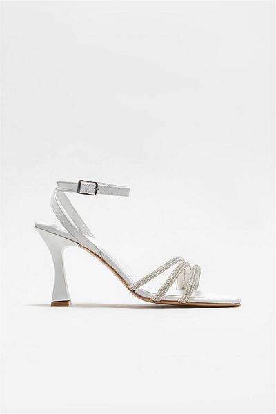 Elle Shoes White Women's Heeled Sandals