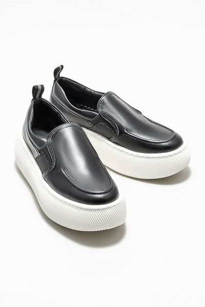 Elle Shoes Pantofi sport de damă din piele neagră