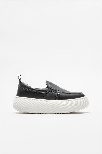 Elle Shoes Pantofi sport de damă din piele neagră