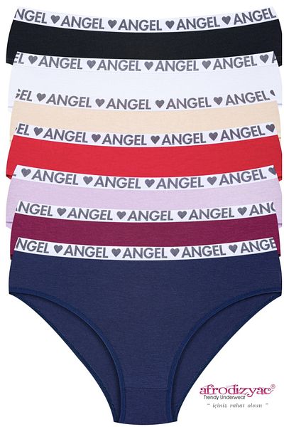 Afrodizyac Πακέτο 7 Angel Written Rubber High Waist Bamboo Slip (Εξαιρετικά μαλακό και εύκαμπτο)