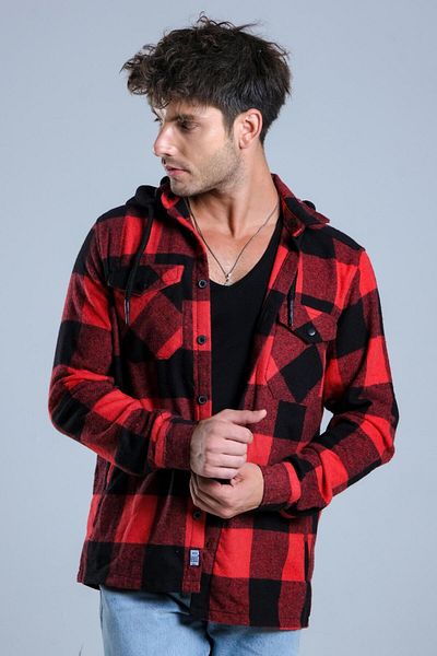 Stilkombin Cămașă de lemne de iarnă detașabilă cu glugă și buzunare MAR4170-40280