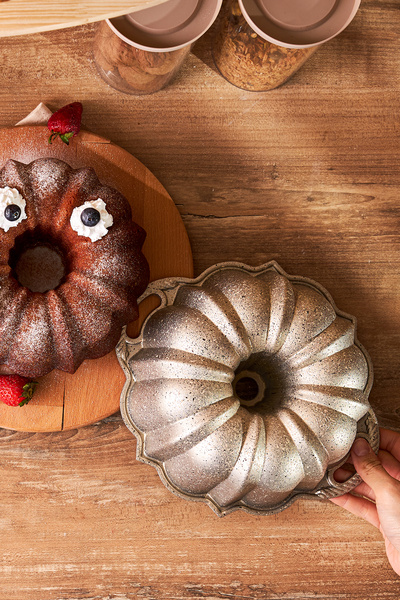 Emsan 50. Year Cake Mold - Silver 1 Piece Casting