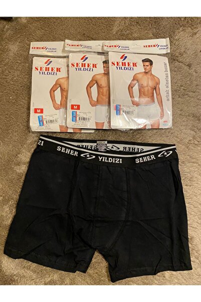 Sedef Yıldızı Σετ 5 μαύρα ανδρικά μποξεράκια