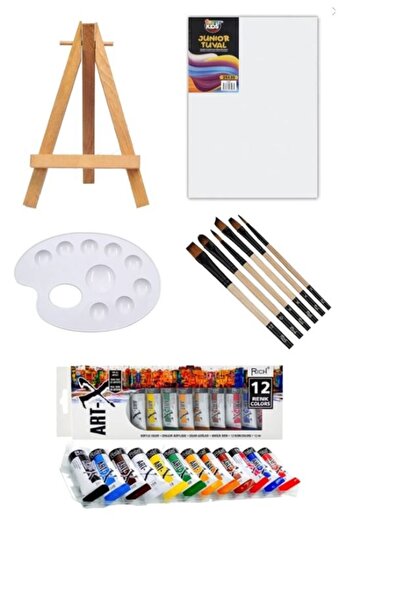 Rich Art-x Akrilik Boya Başlangıç Seti Masaüstü Şövalye Set
