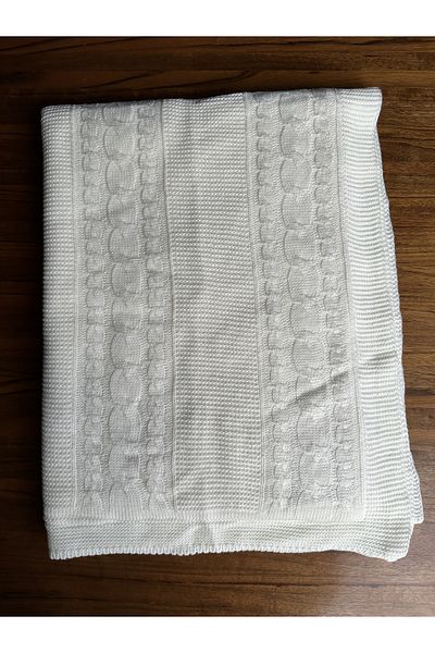 NURHAN HOME COLLECTION Hair Knitted Lamb Welsoft Lined Knitwear Blanket