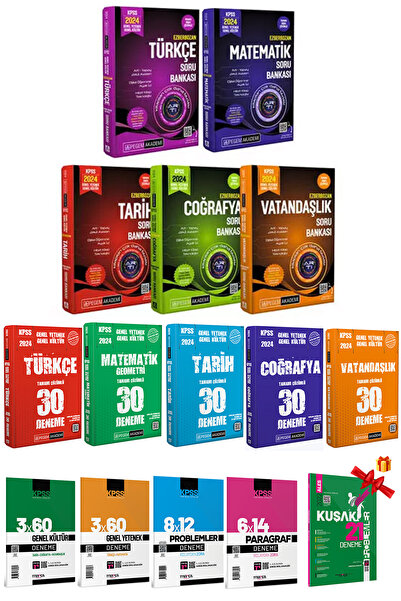 Pegem Akademi Yayıncılık 2024 KPSS Pegem Ezberbozan GYGK Soru Bankası ve 30 D...