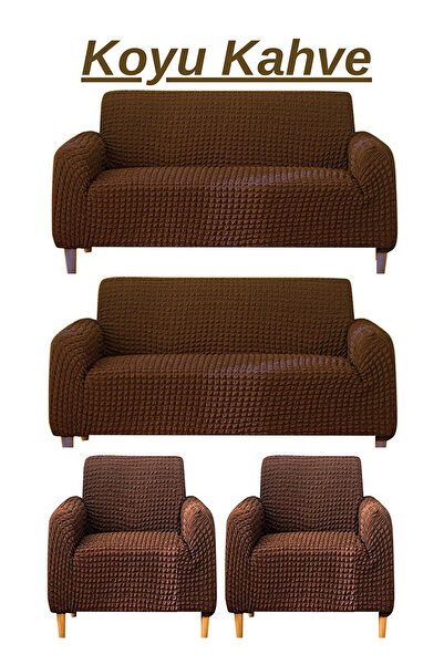 E BAHAR 3+3+1+1 غطاء طقم أريكة Bürümcük. غطاء أريكة سرير قابل للتمدد بدون تنورة