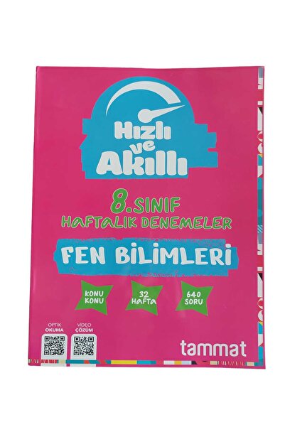 Tammat Yayıncılık 8.Sınıf Hızlı ve Akıllı Fen Bilimleri Haftalık Deneme