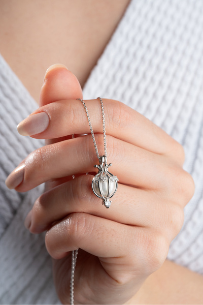 Silvano Jewelry 925 Ayar Gümüş Saklı İnci Kolye