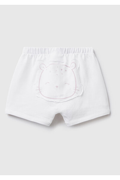 United Colors of Benetton Kız Bebek Beyaz Şort & Bermuda