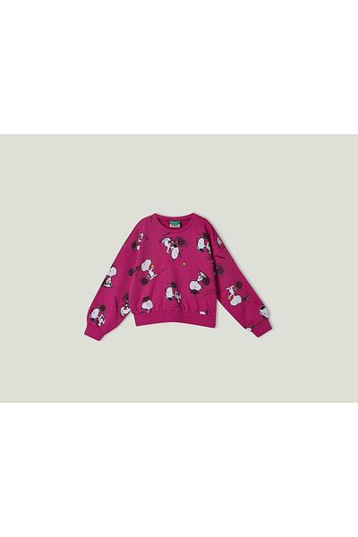 United Colors of Benetton Girl's Mix Pink Sweatshirt