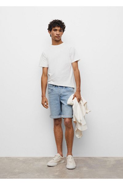 Mango Teen Pantaloni scurți albaștri pentru copii