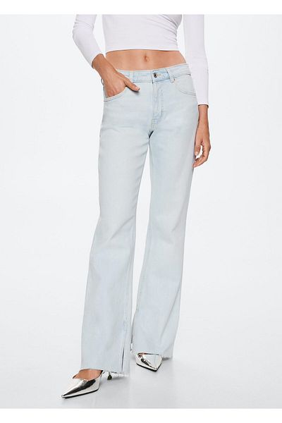 MANGO Woman Gerade geschnittene Jeans mit mittlerer Taille