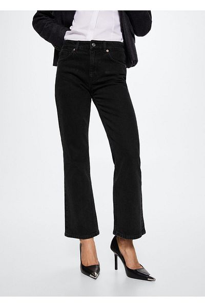 MANGO Woman Mid Waist Flare Jeans