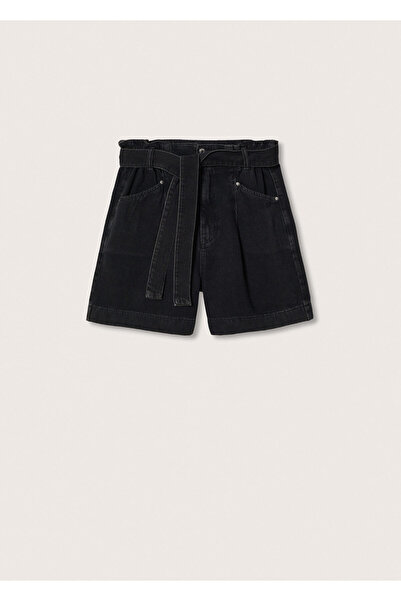 MANGO Woman Paperbag Denim Şort