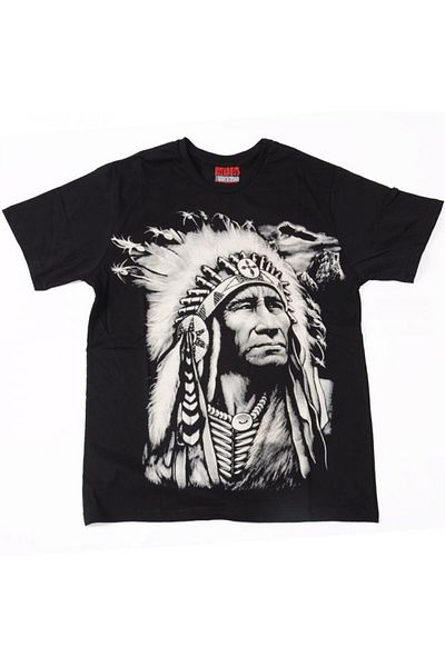 Atlantis Redskin No:1 T-Shirt Μαύρο