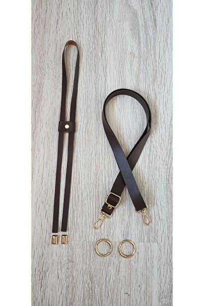 NAZENİN HOBİ AKSESUAR طقم قلادة من الجلد ومجموعة حلقات زنبركية