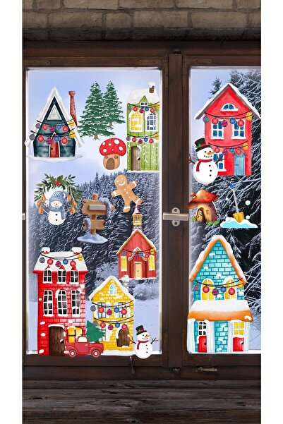 Think And Print Χιονισμένο σπίτι Χειμερινή μέρα Χιονισμένος χιονάνθρωπος Χειμ...