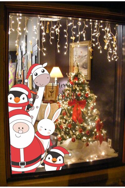 Think And Print Χριστουγεννιάτικο Σετ Αυτοκόλλητων Τοίχου με Ζώα και Φιλαράκι...