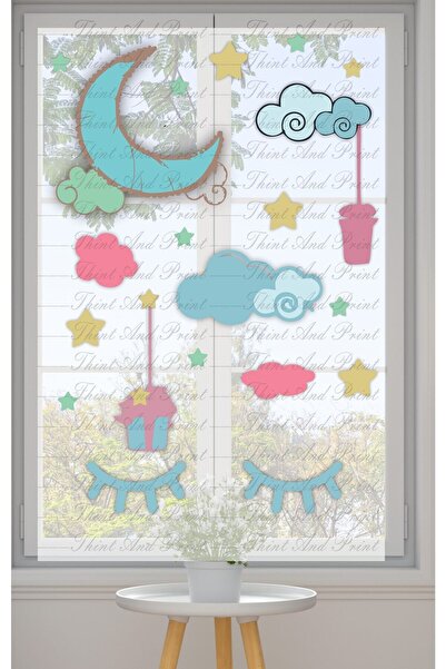 Think And Print Γυάλινα διακοσμητικά τοίχου με θέμα τα σύννεφα Σετ αυτοκόλλητ...