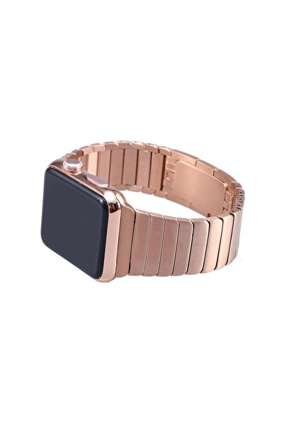 Techmaster Apple Watch 5 6 7 8 9 42 44 45mm Uyumlu Kordon Metal Link Bracelet
