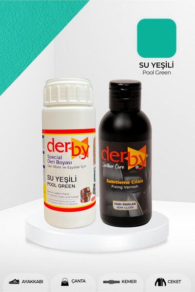 Derby Special Su Yeşili Deri Boyası Ve Cilası 100 ml - 2'li Set / Mont Eşya Ç...