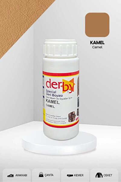 Derby Special Kamel Deri Boyası 100 ml / Mont Eşya Çanta Kemer Cüzdan Ayakkabı Deri Boyası