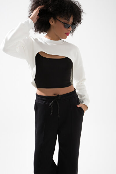 muub's Gumi μπροστινό κοντό φούτερ με λαιμόκοψη 3 κλωστών Super Crop