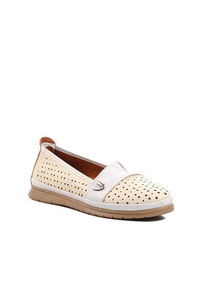 AYAKMOD 020 Încălțăminte casual de damă alb-nut