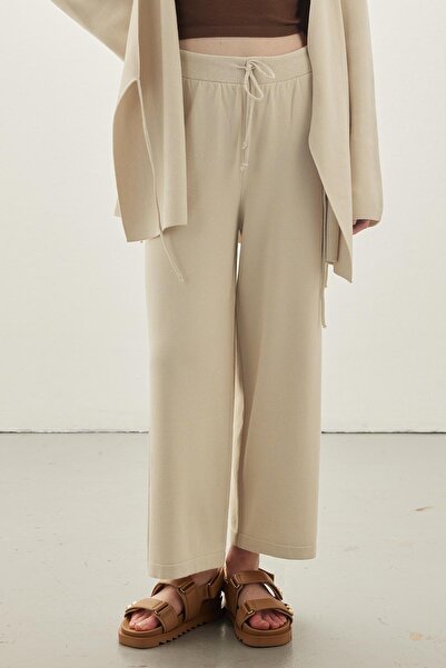 Manuka Fine Knitwear Trousers Beige