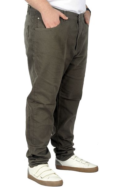 ModeXL Ανδρικό παντελόνι Gabardine μεγάλου μεγέθους Mode Xl 5 Pocket Nature Classic 22920 Khaki