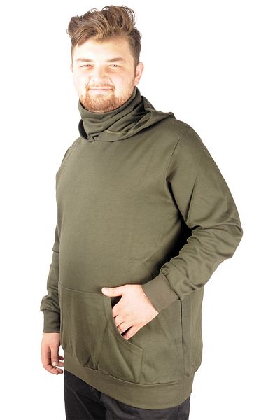 ModeXL Ανδρικό φούτερ - Mode XL, Plus Size, Khaki Arm Mask 21505