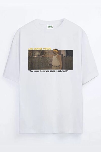 Grove Fashion Gta San Andreas Vagos Gang Printed Unisex Oversize T-shirt