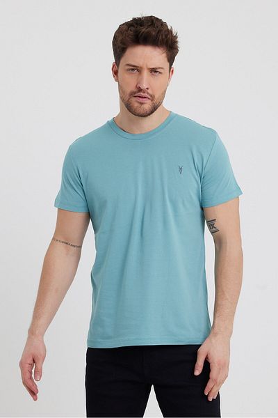 COMBİNE MİCHAİL Ανδρικό κοντομάνικο μπλουζάκι Çağla Slim Fit Crew Neck 100% βαμβακερό