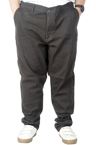 ModeXL Ανδρικό παντελόνι Gabardine Mode Xl Plus Size Nature 22850 Καφέ