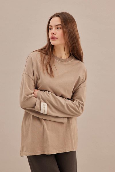 Manuka Oversize-Sweatshirt mit verblasstem Effekt, Stone