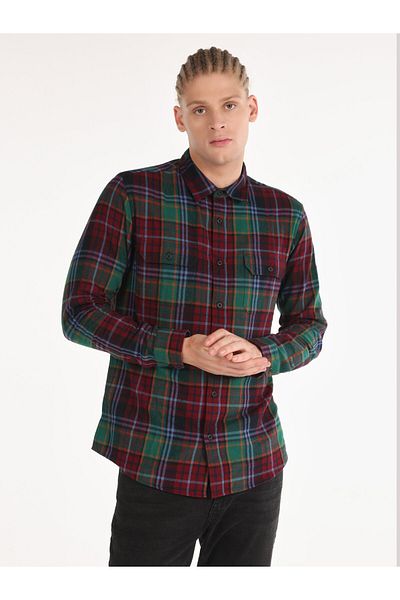 Colin's Cămașă pentru bărbați - Multicolor, mânecă U