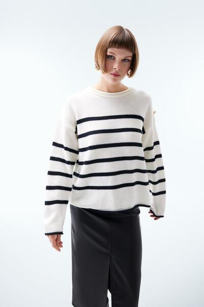 DeFacto Sweter o luźnym kroju z okrągłym dekoltem